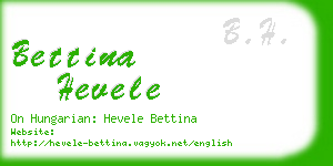 bettina hevele business card